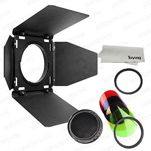 Bộ Godox BD-08 Barn Door Kit vớiHoneycomb Grid, 4 Color Gel Filter  đèn Godox AD400Pro Bộ Godox BD-08 Barn Door Kit vớiHoneycomb Grid, 4 Color Gel Filter  đèn Godox AD400Pro