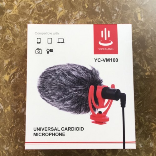 Mic thu âm Boya YC-VM100 đa năng cho máy ảnh, máy quay, smartphone